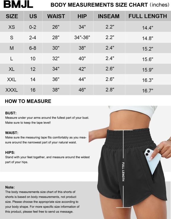 Women's Athletic Shorts High Waisted Running Shorts Pocket Sporty Short Gym Elastic Workout Shorts - Image 6