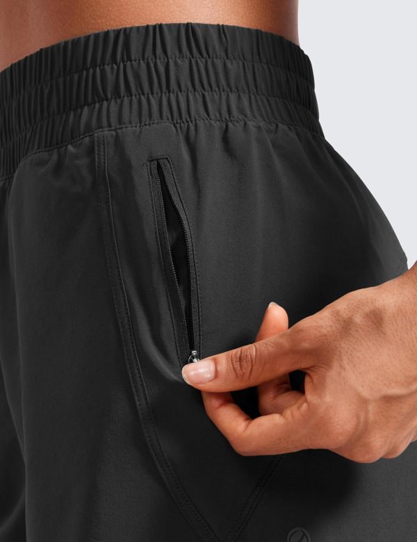 High Waisted Dolphin Athletic Running Shorts for Women 3" High Split Comfy Mesh Liner Gym Workout Track Shorts