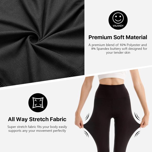 High Waisted Leggings for Women - Full Length Capri Buttery Soft Yoga Pants for Workout Athletic - Image 4