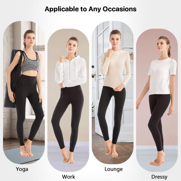 High Waisted Leggings for Women - Full Length Capri Buttery Soft Yoga Pants for Workout Athletic - Image 5