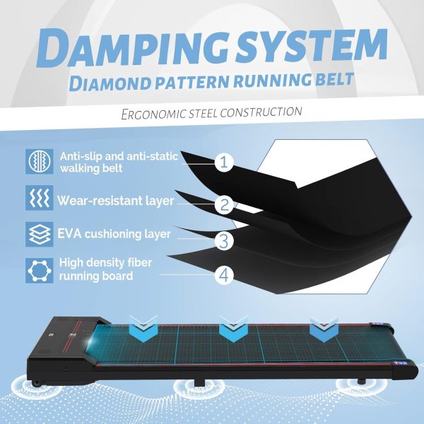 Walking Pad,Under Desk Treadmills for Home,320 Lbs Capacity,3 in 1 Portable Walking Treadmill - Image 2