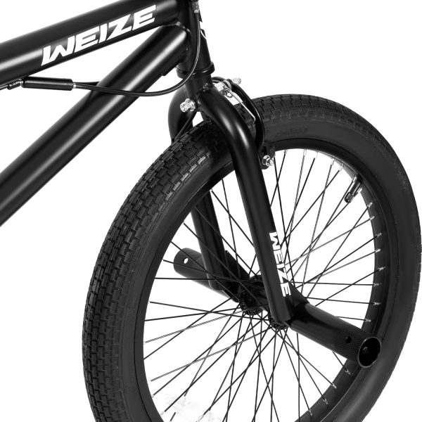 WEIZE Freestyle BMX Bike, 20 inch Trick Bicycle for Kids and Adults Men Women, Hi-Ten Steel Frame, 360 Degree Rotor Freestyle, 4 Pegs Single Speed Teen Bike, Beginner-Level to Advanced Riders - Image 7